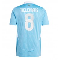 Camiseta Bélgica Youri Tielemans #8 Segunda Equipación Replica Eurocopa 2024 mangas cortas